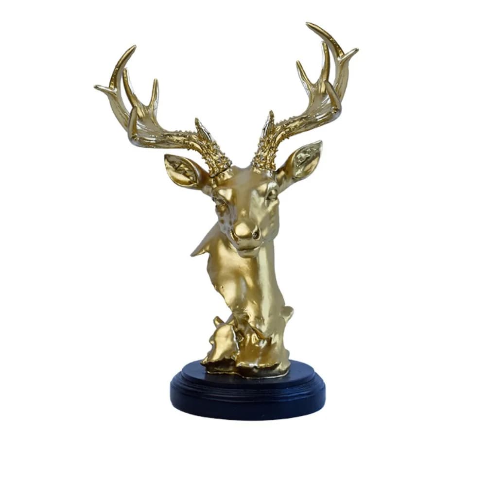 Ornement de bureau en résine, sculpture d'animal minimaliste, statue de cerf moderne pour chambre à