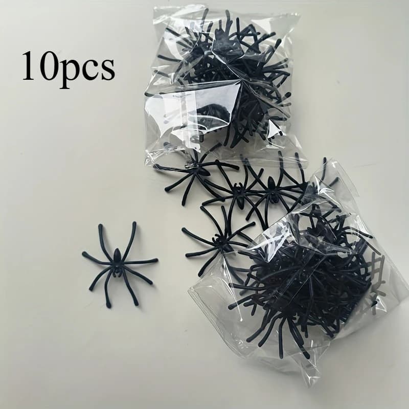Faux araignées pour décorations d'Halloween en extérieur, pour jardin, maison et arrangements de toi