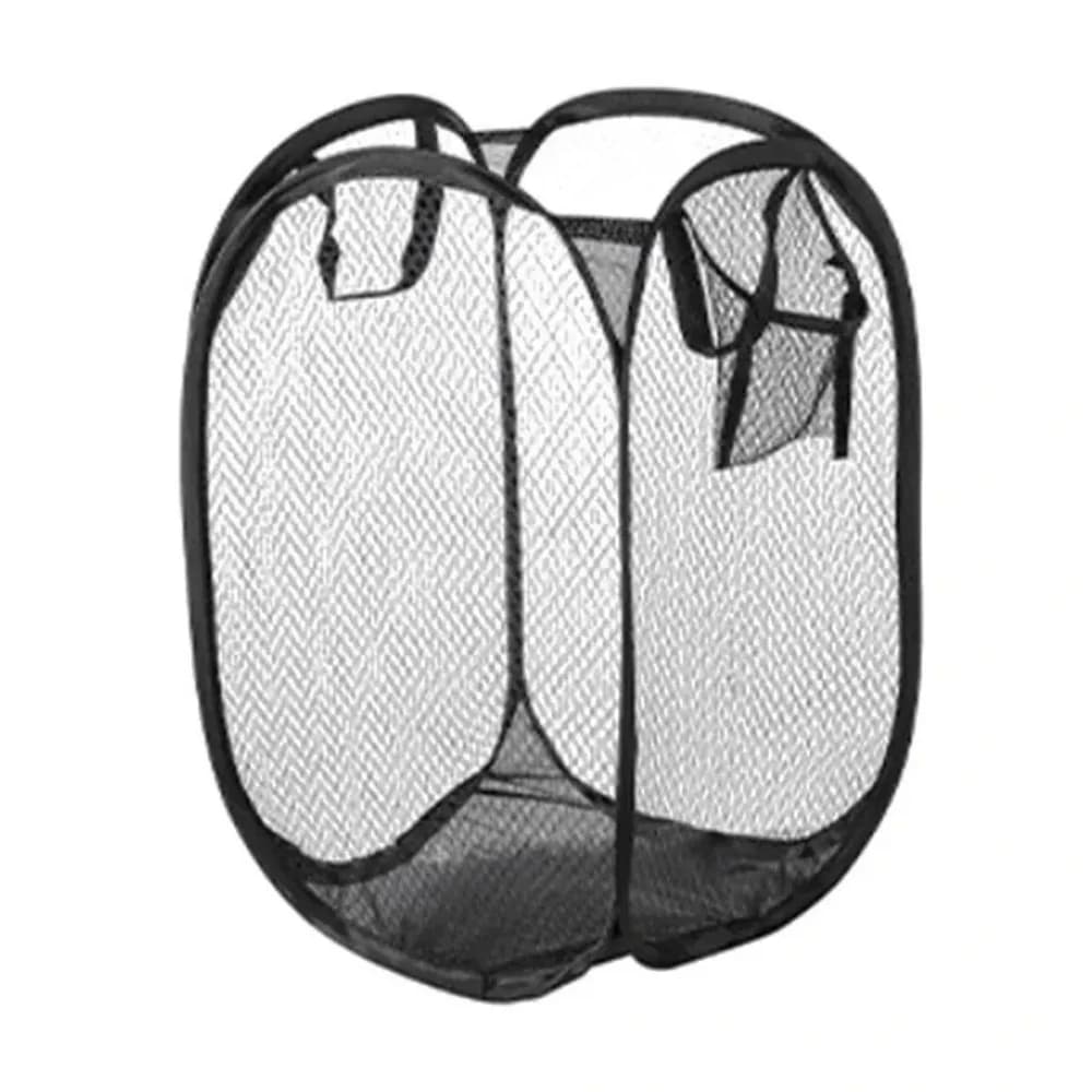 Panier à linge domestique grande capacité, panier à vêtements sales pliable en maille, rangement pou