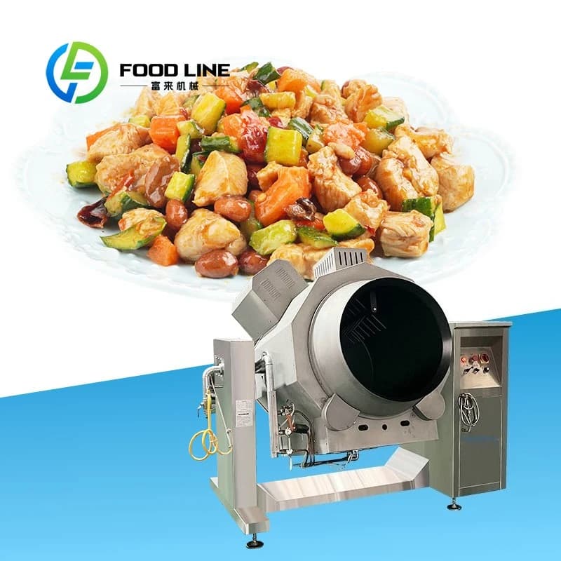 Robot de Cuisson Automatique Personnalisé Commercial Industriel pour Légumes, Riz Frit, Mélange et T