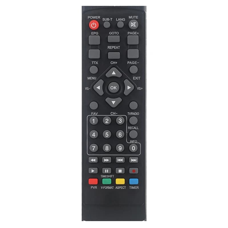 Télécommande adaptée au DVB-T2 pour télévision intelligente STB HDTV pour décodeur intelligent téléc