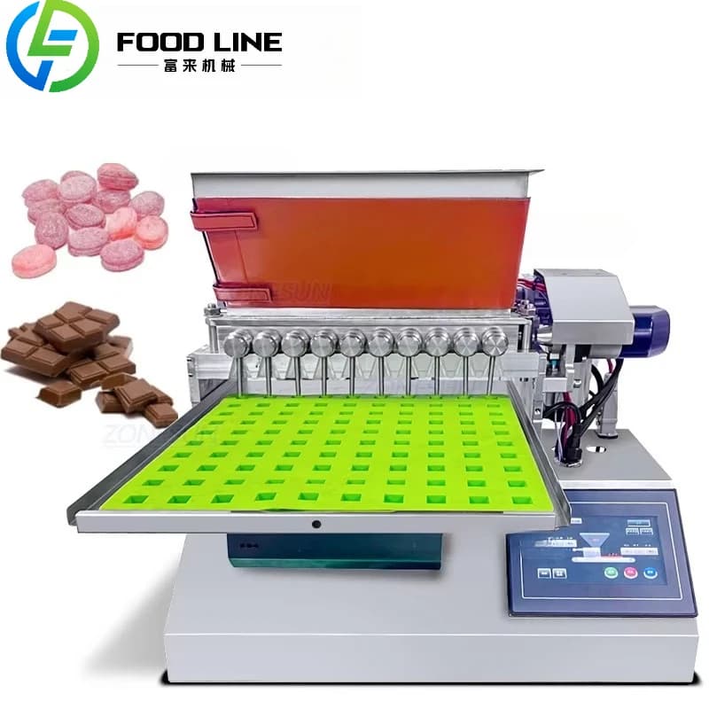 Petite machine semi-automatique de versement de sucre gommeux dur de gelée de gelatine de chocolat d