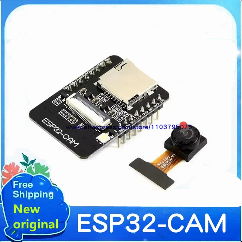 1PCS/LOT Nouveau module caméra original Ai-Thinker ESP32-CAM, basé sur ESP32, caméra OV2640 incluse
