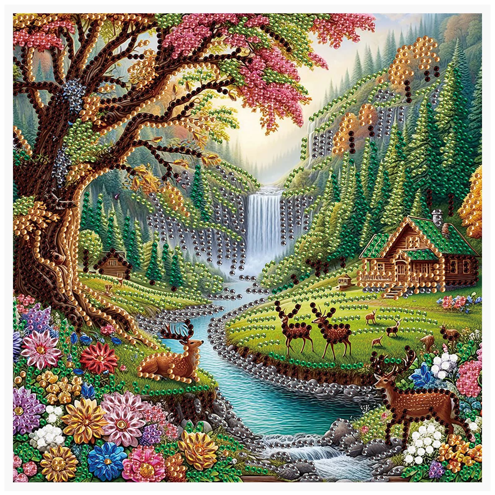 5D bricolage diamant peinture Kit cerf paysage décoration bricolage Alien diamant mosaïque Art cadea