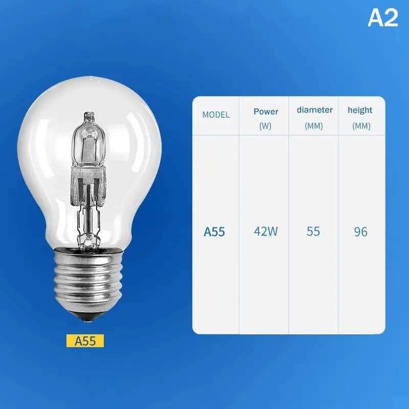 Ampoule halogène E27 A55 28W 42W 53W 70W 100W, éclairage protecteur des yeux pour hôtel, downlight e
