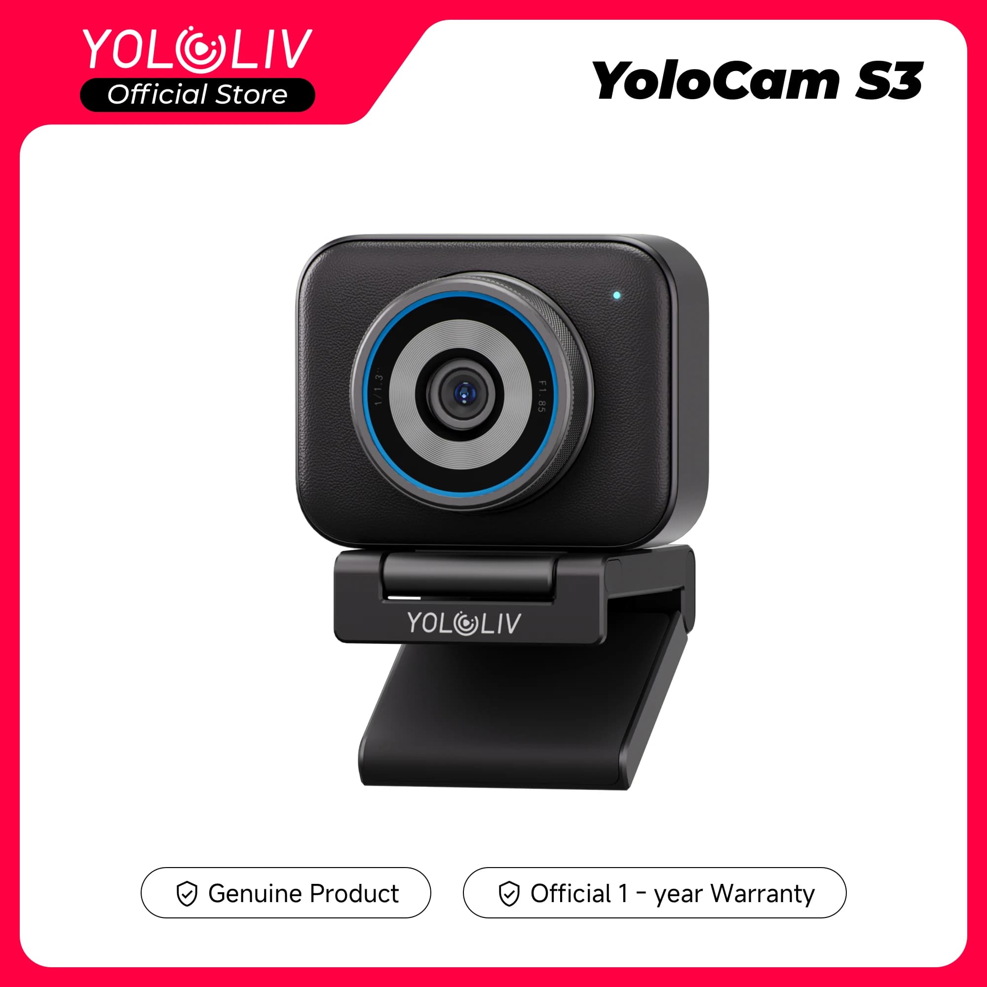 YOLOLIV YoloCam S3, webcam de streaming 4K, capteur 1/1.3'', autofocus PDAF, zoom 4X