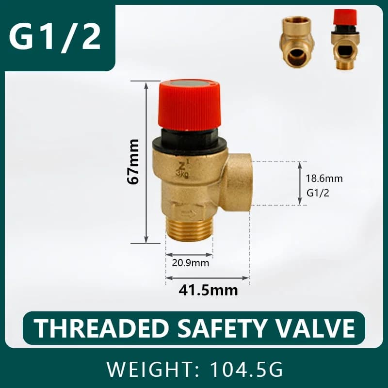 Soupape de surpression pour cheminée, soupape de sécurité pour chauffe-eau, valve de ventilation 3ba