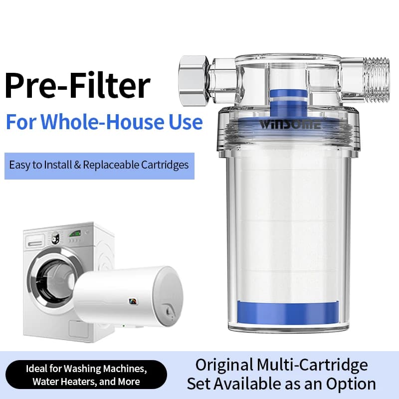 Système de pré-filtration pour chauffe-eau domestique, pommeau de douche universel pour salle de bai