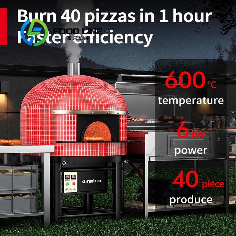 Four à pizza électrique italien personnalisable pour la cuisson et le barbecue, à usage commercial,