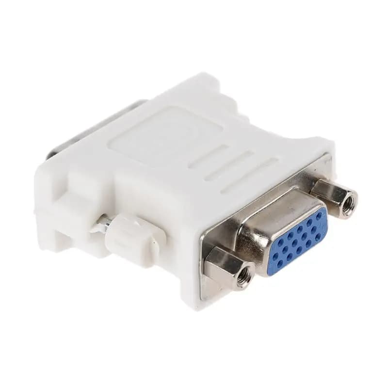 Adaptateur prise DVI-D mâle vers VGA femelle, convertisseur VGA vers DVI blanc Durable 96BA