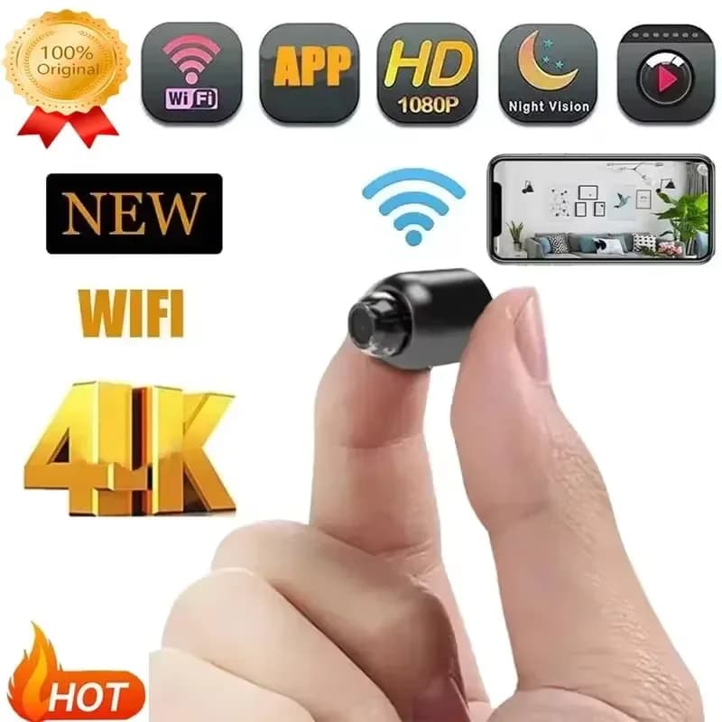 Mini caméra sans fil 1080P, surveillance, sécurité, caméra vidéo, vision nocturne, détection de mouv