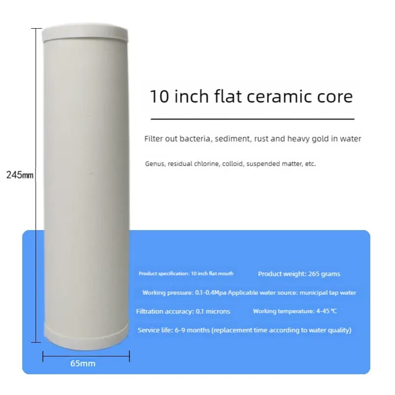 Filtre à eau en céramique universel de 10 pouces, remplacement de filtre à eau, élimine les impureté