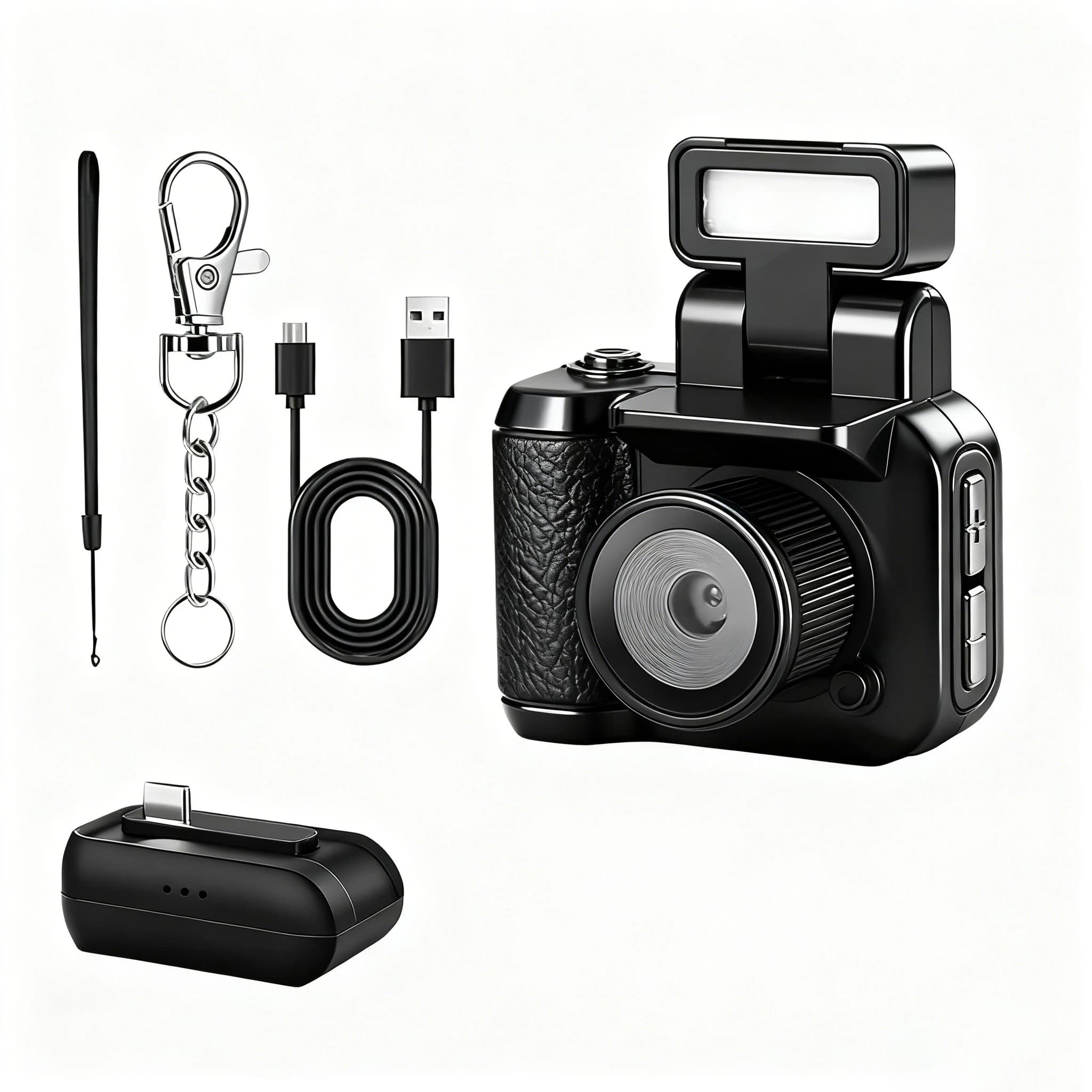 Mini caméra porte-clés HD Y4000 1080P avec écran, caméra rétro portable pour enfants, enregistreur v