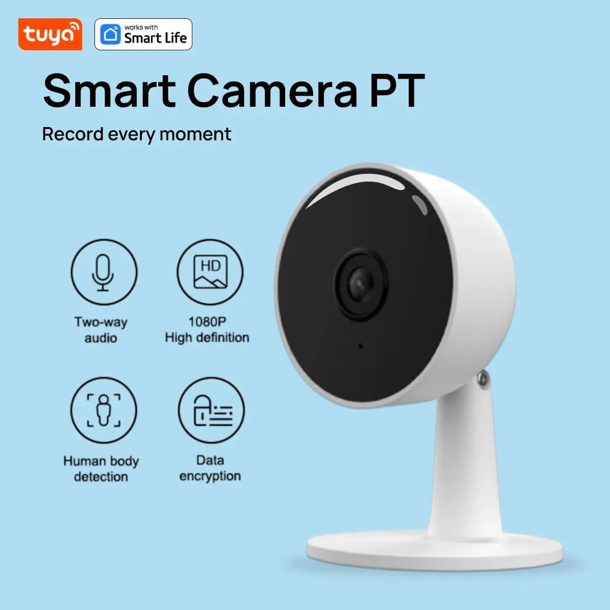 Tuya – caméra de sécurité intérieure intelligente HD 3MP, pour bébé/ancien/animal de compagnie/nouno