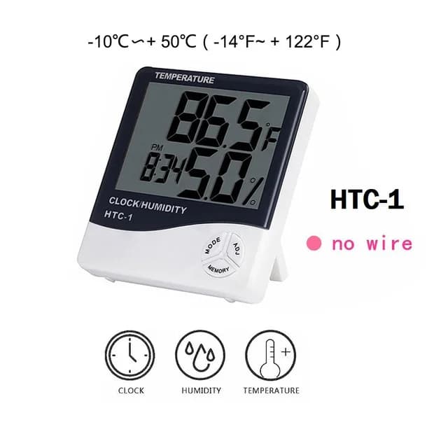 Capteur d'humidité numérique, jauge d'humidité, thermomètre d'ambiance avec moniteur de température