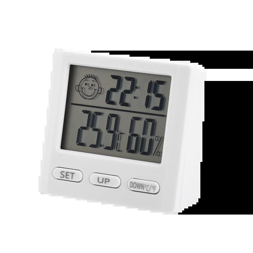Horloge multifonction, compteur de température et d'humidité, affichage du confort d'expression 0 ~