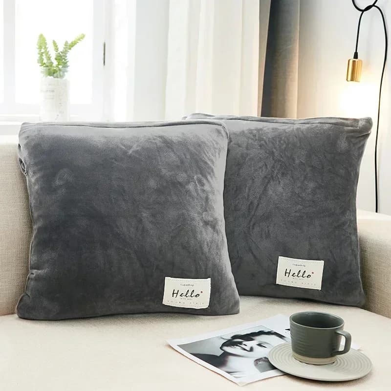 Oreiller en peluche confortable, minimaliste moderne, couleur unie, appui-tête de voiture, confortab