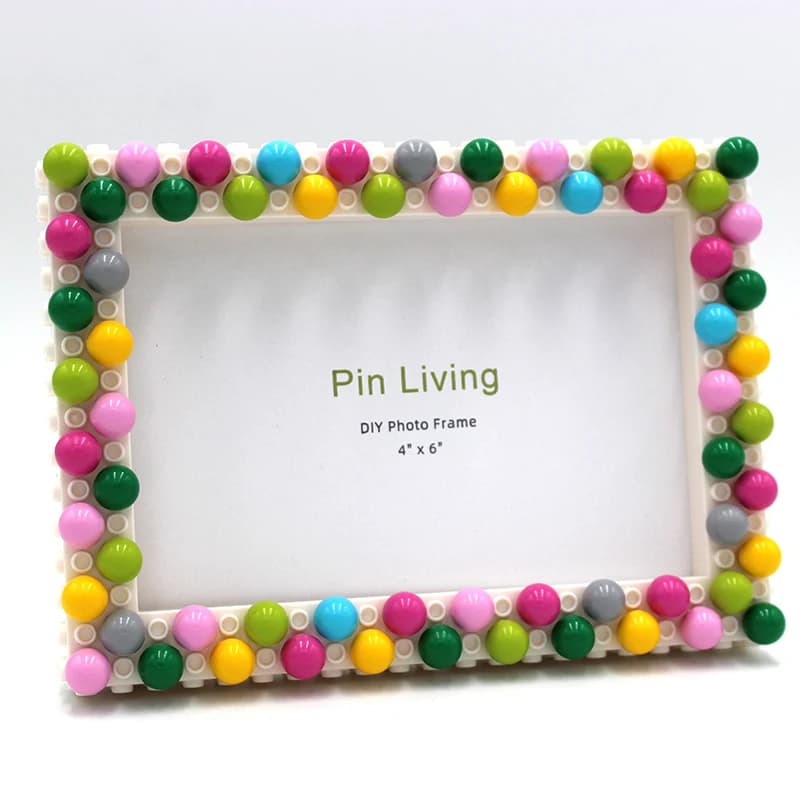 Pinliving Candy House Ensemble de blocs de construction DIY pour cadre photo, activité commémorative