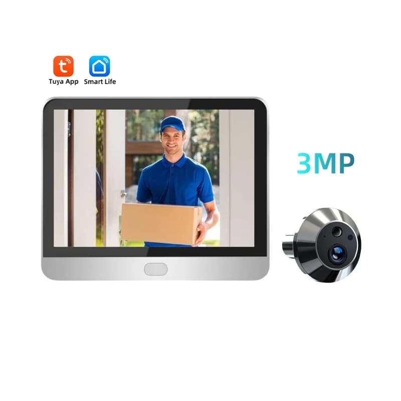 Tuya Smart ActivVideo Eye avec caméra, Alexa PIR Motion Handles, Home Door Camera, Oct, WiFi, Judas,