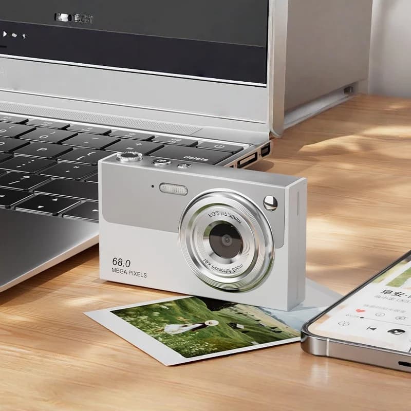 Caméra numérique intelligente WiFi Lenovo 4K 68MP avec zoom 16x, anti-tremblement, autofocus, caméra