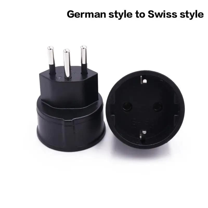 Adaptateur de voyage pour prises européennes, France vers Suisse, prise 3 broches, 10A 250V, prise é