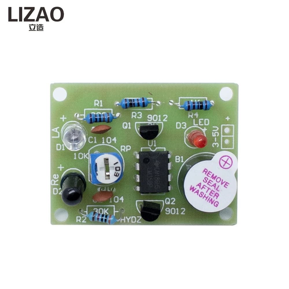 Module d'alarme infrarouge acousto-optique LIZAO, kit d'alarme antivol DIY, pièces non assemblées