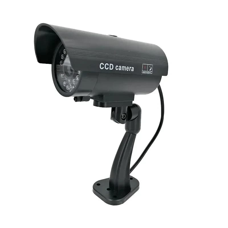 Fausse caméra de sécurité extérieure étanche, factice, moniteur LED rouge clignotant, intérieur, Sim