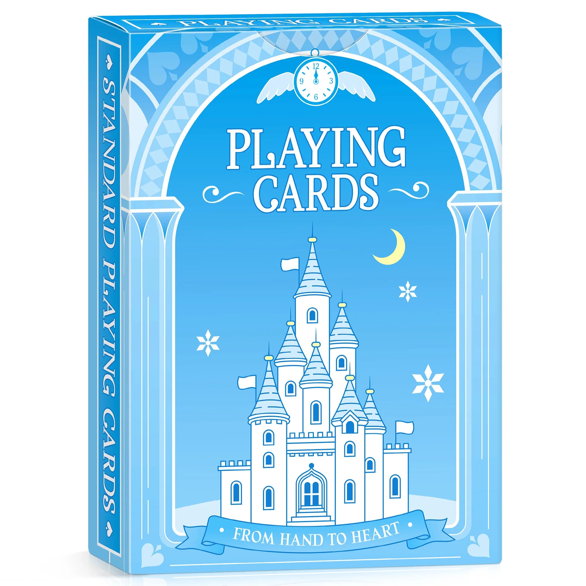 1 ou 2 jeux de cartes à jouer en papier sur le thème des châteaux | Cadeaux idéaux pour les passio