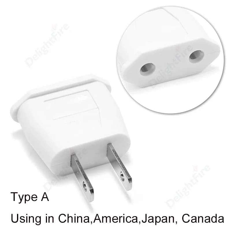 Adaptateur de prise électrique de type A, adaptateur de voyage, convertisseur UE vers US, Euro vers