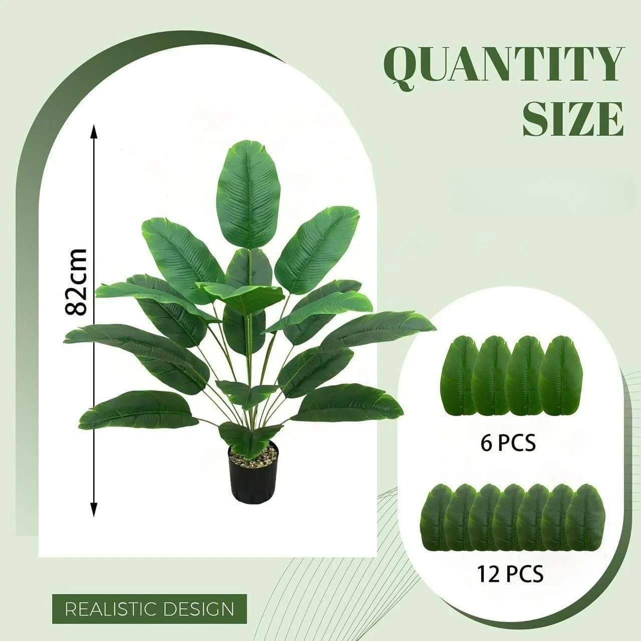 Arbres banane artificiels avec 48 feuilles tropicales réalistes, pour jardins, mariages, maisons, bu