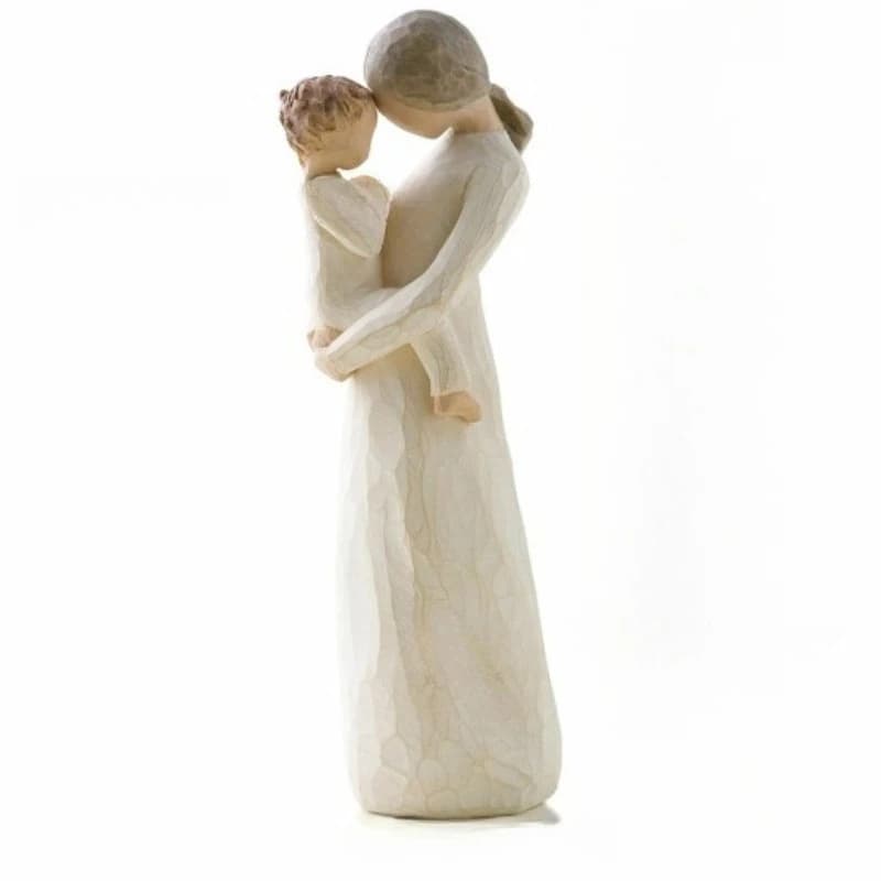 Figurine décorative sculptée en bois pour la saint-valentin, modèle familial, artisanat en résine, d