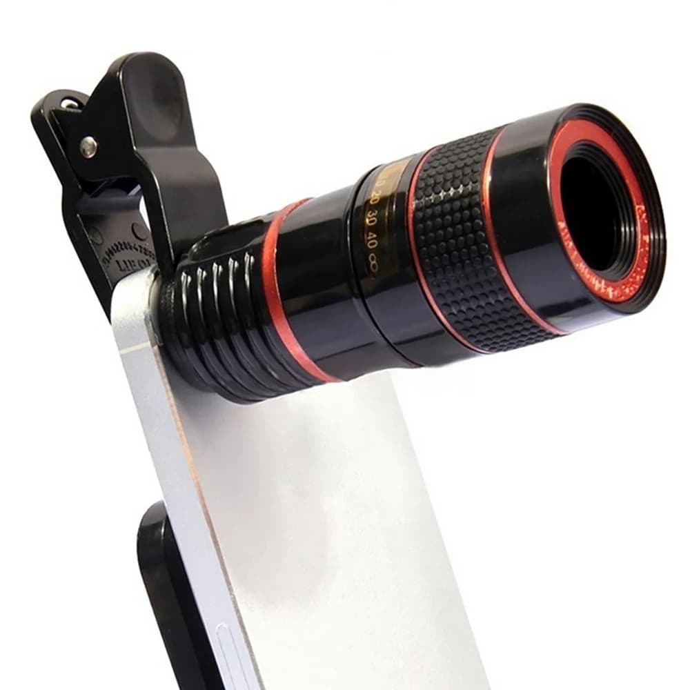 Objectif Téléphoto Monoculaire 8x pour Téléphone avec Clip, Objectif Zoom Universel Haute Définition