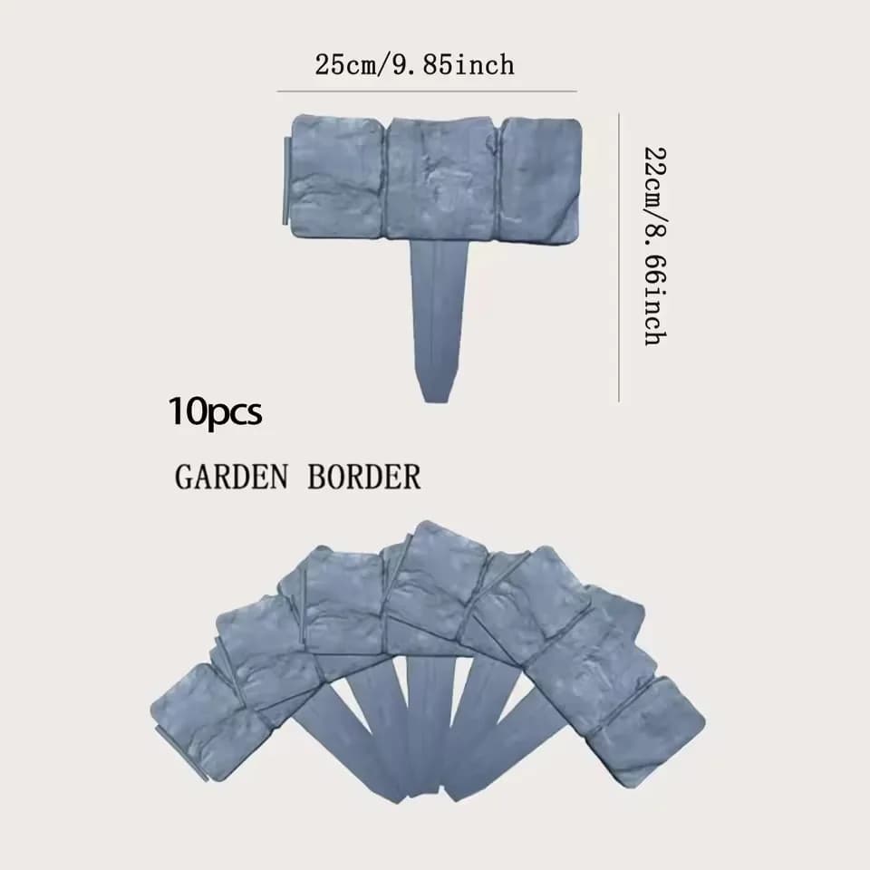Bordure de clôture de jardin en PP, 10 pièces, bordure de jardin en plastique pour aménagement paysa