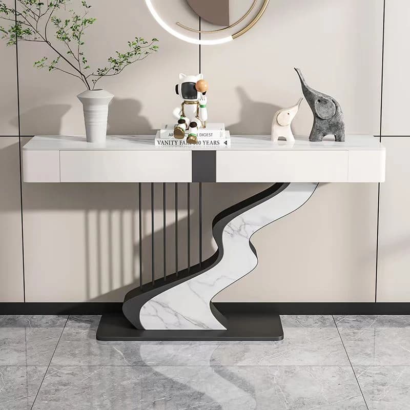 Console de luxe Design décor Table d'entrée tiroirs de rangement modernes meubles Console d'entrée m