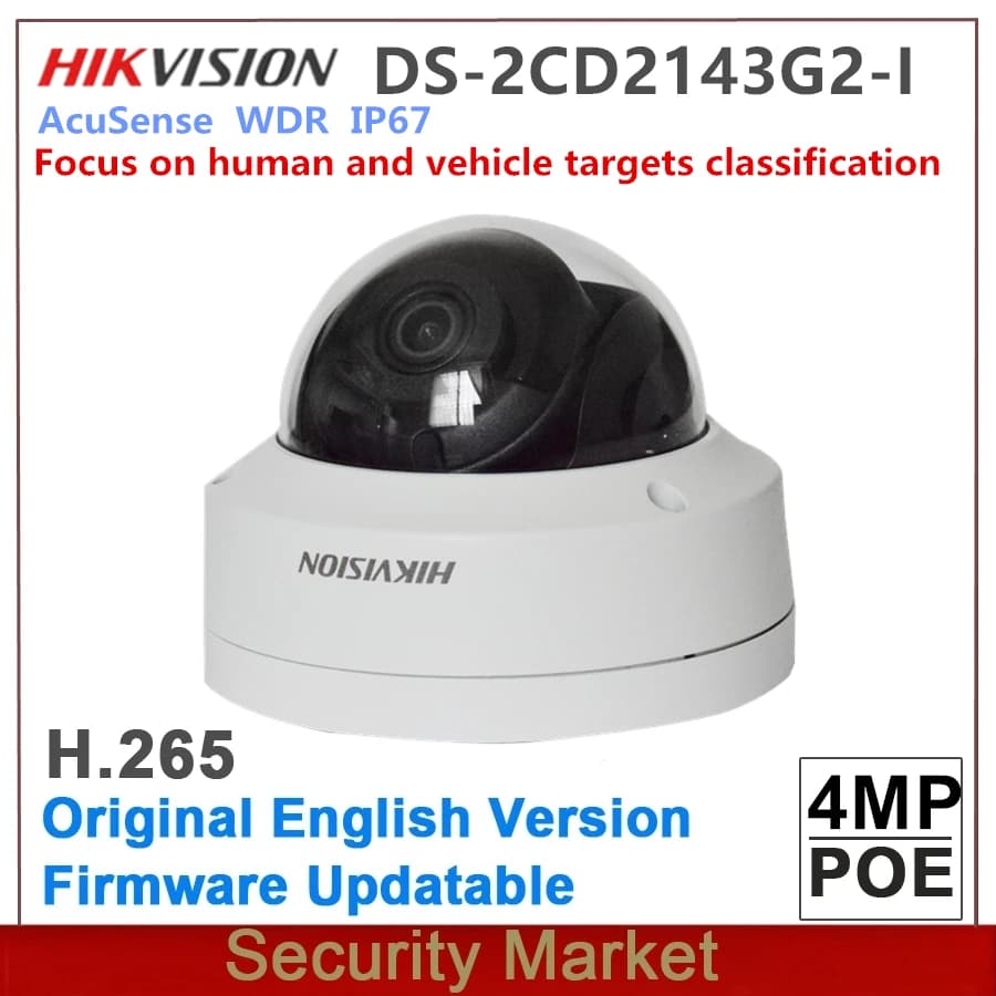 Hikvision Surveillance originale DS-2CD2143G2-I et DS-2CD2143G2-IU Acusense caméra IP POE 4MP dôme I