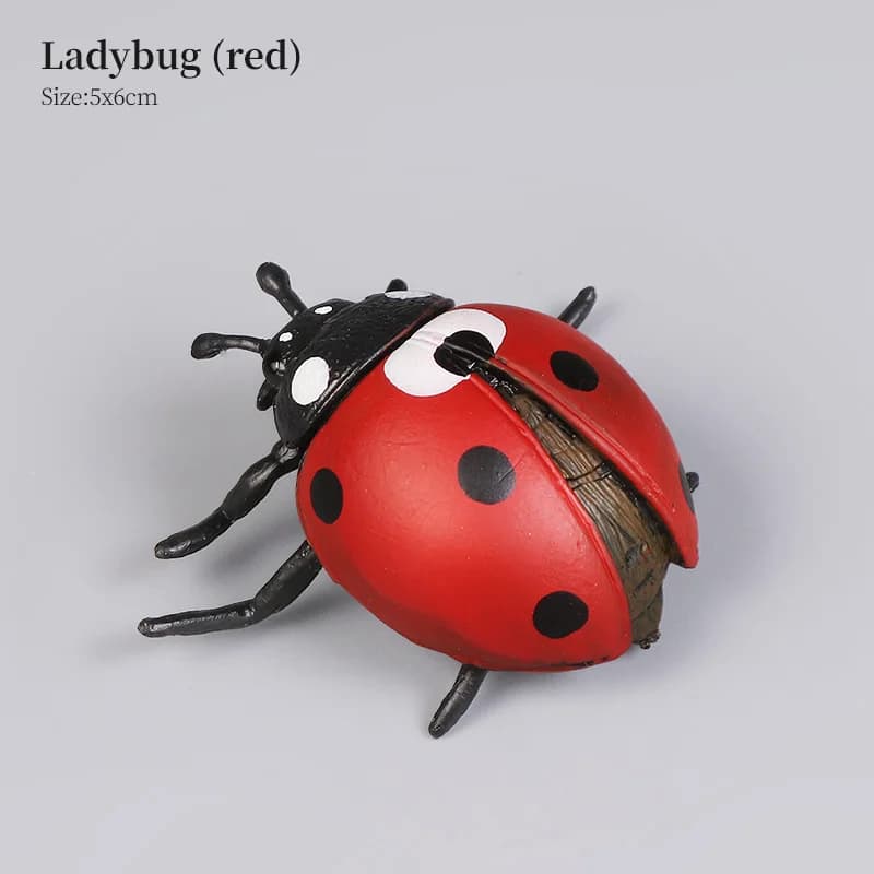 Modèle d'insecte coccinelle éducatif, jouet, figurine d'action, Simulation de Collection d'animaux,