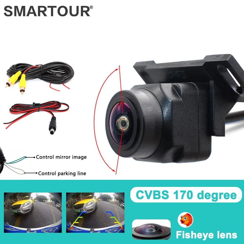 Smartour HD véhicule arrière avant côté caméra CCD FishEye lentille Vision nocturne étanche universe