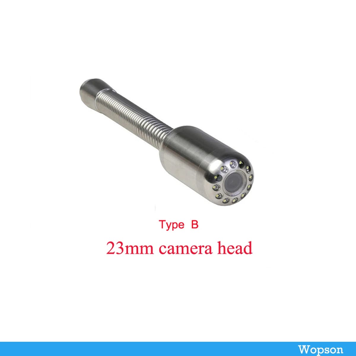 Tête de caméra d'inspection de tuyau d'égout avec 12 lumières LED, objectif de caméra 23mm, utilisé
