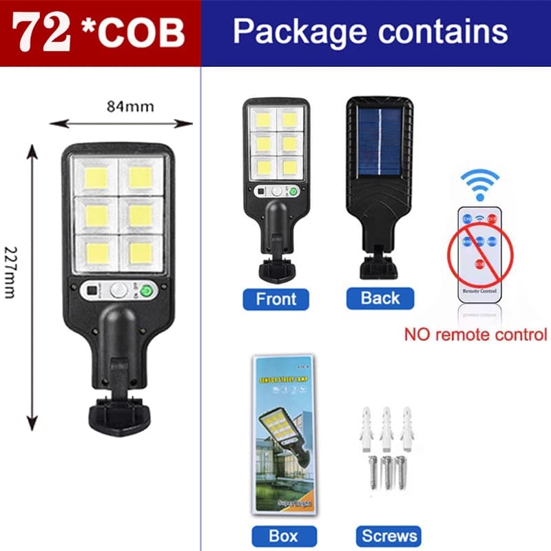 Lampadaires solaires lampe solaire extérieure avec 3 modes d'éclairage capteur de mouvement étanche