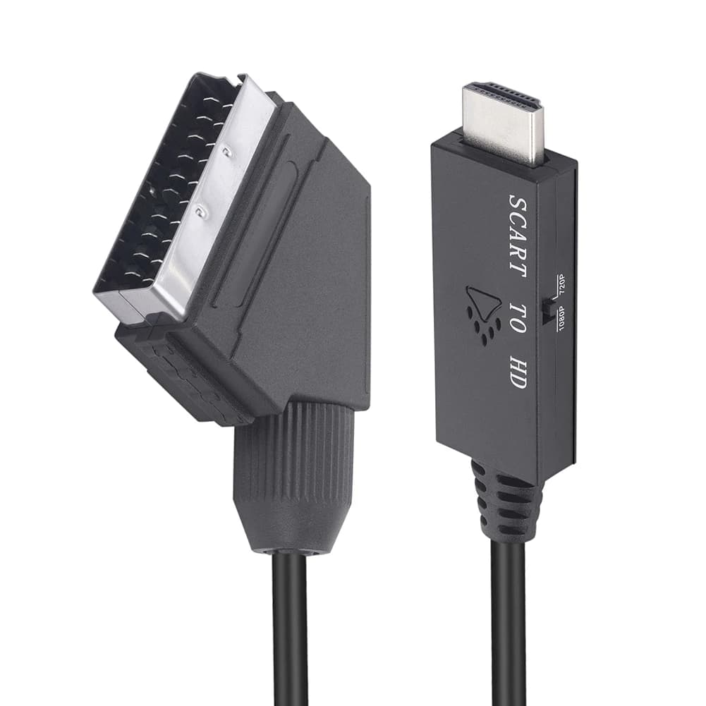 Convertisseur vidéo audio Scart vers HDMI 1080P, 1M, Plug and Play, adaptateur de conversion vidéo H