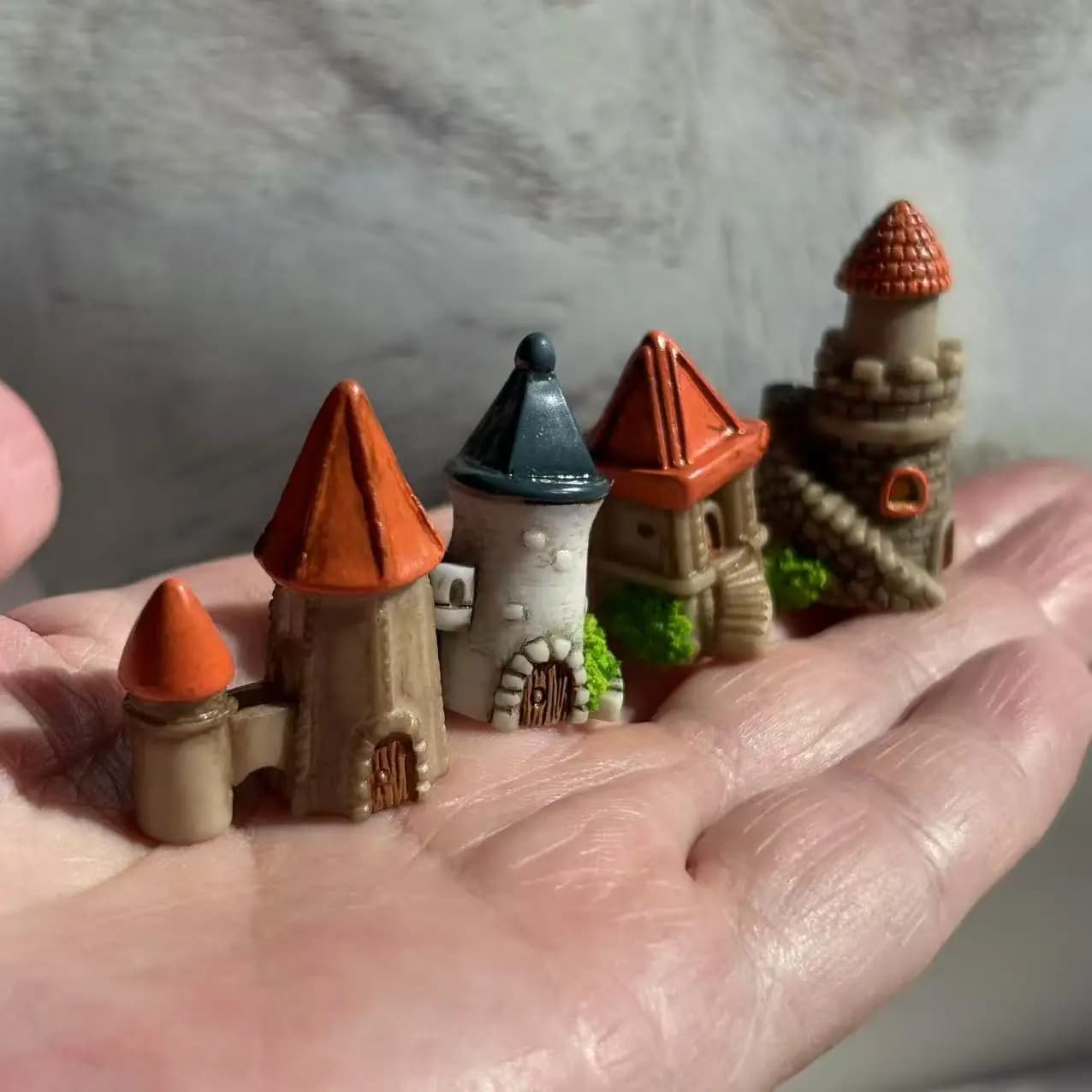 8 pièces/maison féerique/noyaux/cottage miniature/versible/mignon/jardin féerique/gnome/décor de ter