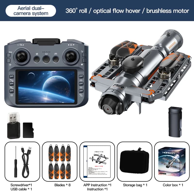Nouveau Mini Drone Télécommandé avec Double Caméra HD 8K, Évitement d'Obstacles, WIFI 5G FPV, Quadri