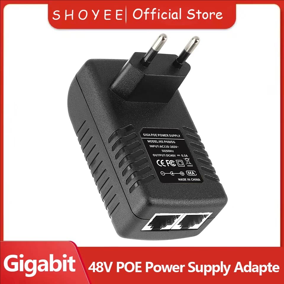 Adaptateur d'alimentation POE pour Surveillance de sécurité CCTV, 48V, 0,5 a, prise ue/US pour injec
