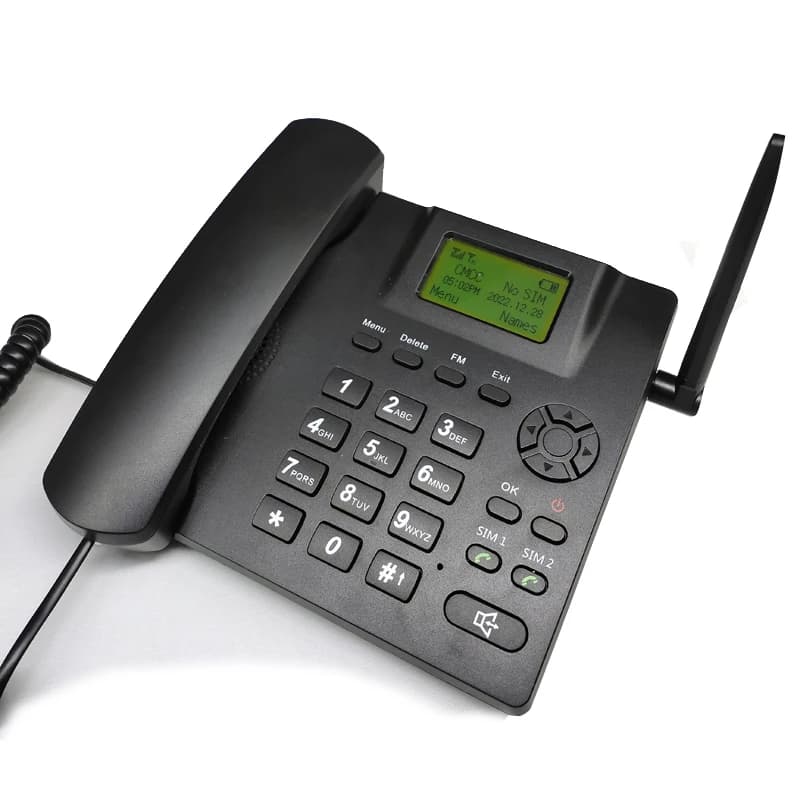 Téléphone sans fil pour personnes âgées, compatible GSM, carte SIM, téléphone fixe mains libres, tél