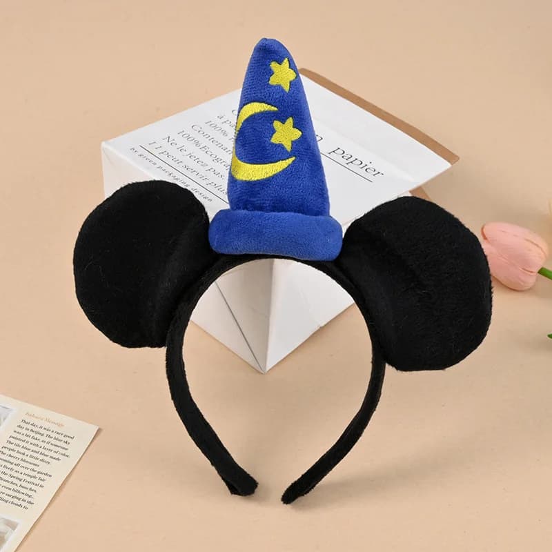 2026 Bandeau en tissu Mickey Mouse Plush Magic House, accessoire de mode pour cosplay et décoration,