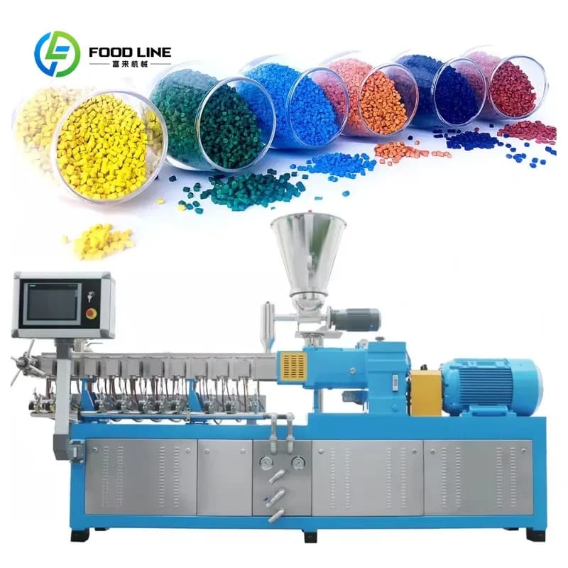 Machine extrudeuse personnalisée à double vis pour la fabrication et l'aromatisation de céréales, ri