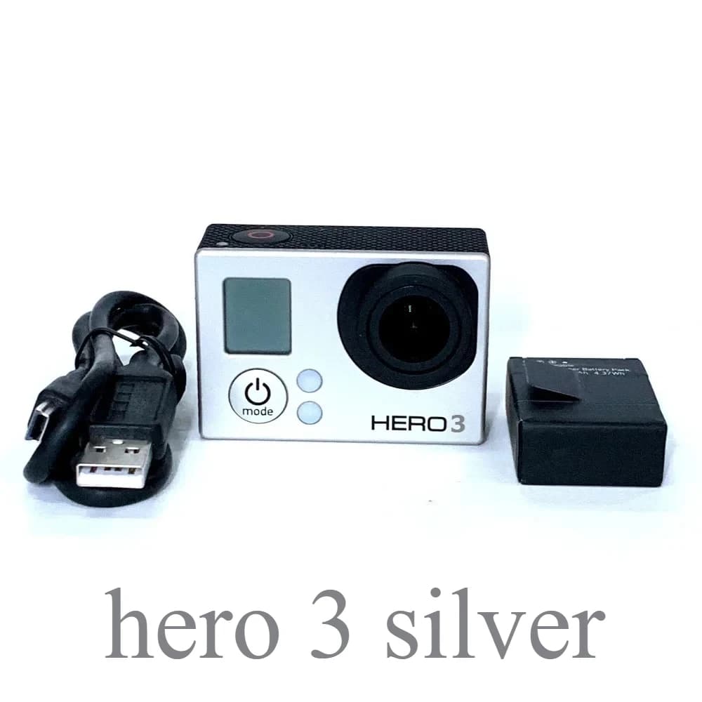 Caméra Ultra HD 4K pour GoPro HERO3 hero 3 hero3+ édition argent, caméra d'aventure + batterie + câb