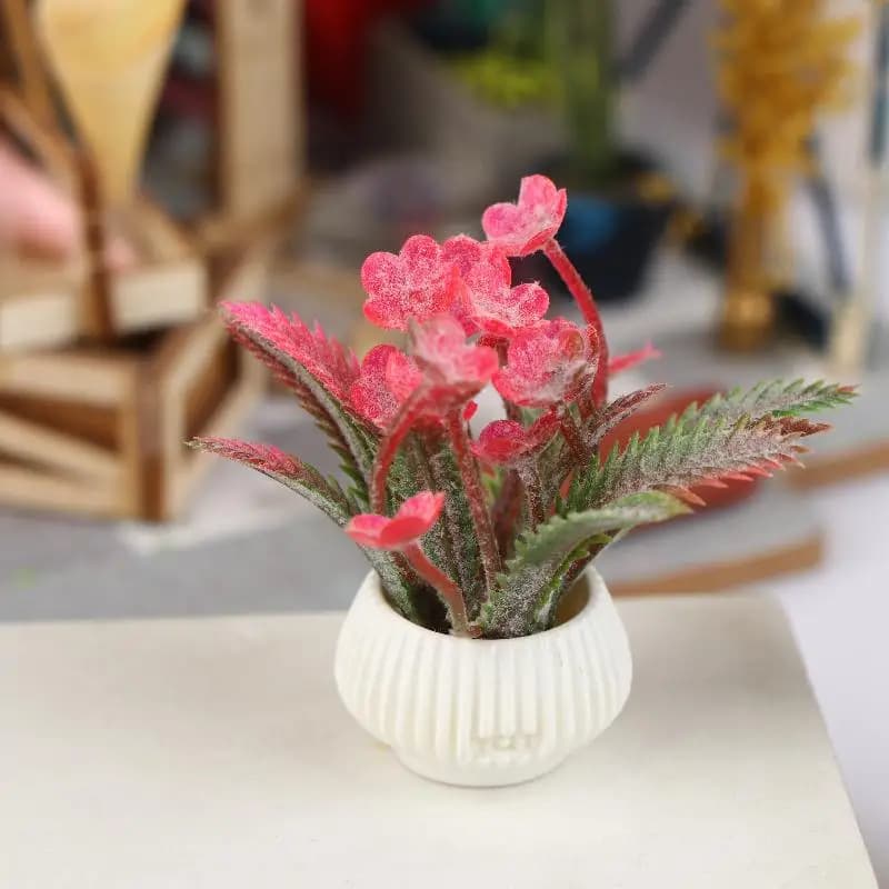 Simulation de plantes en pot pour maison de poupée, modèle de décoration de maison de poupée, Micro