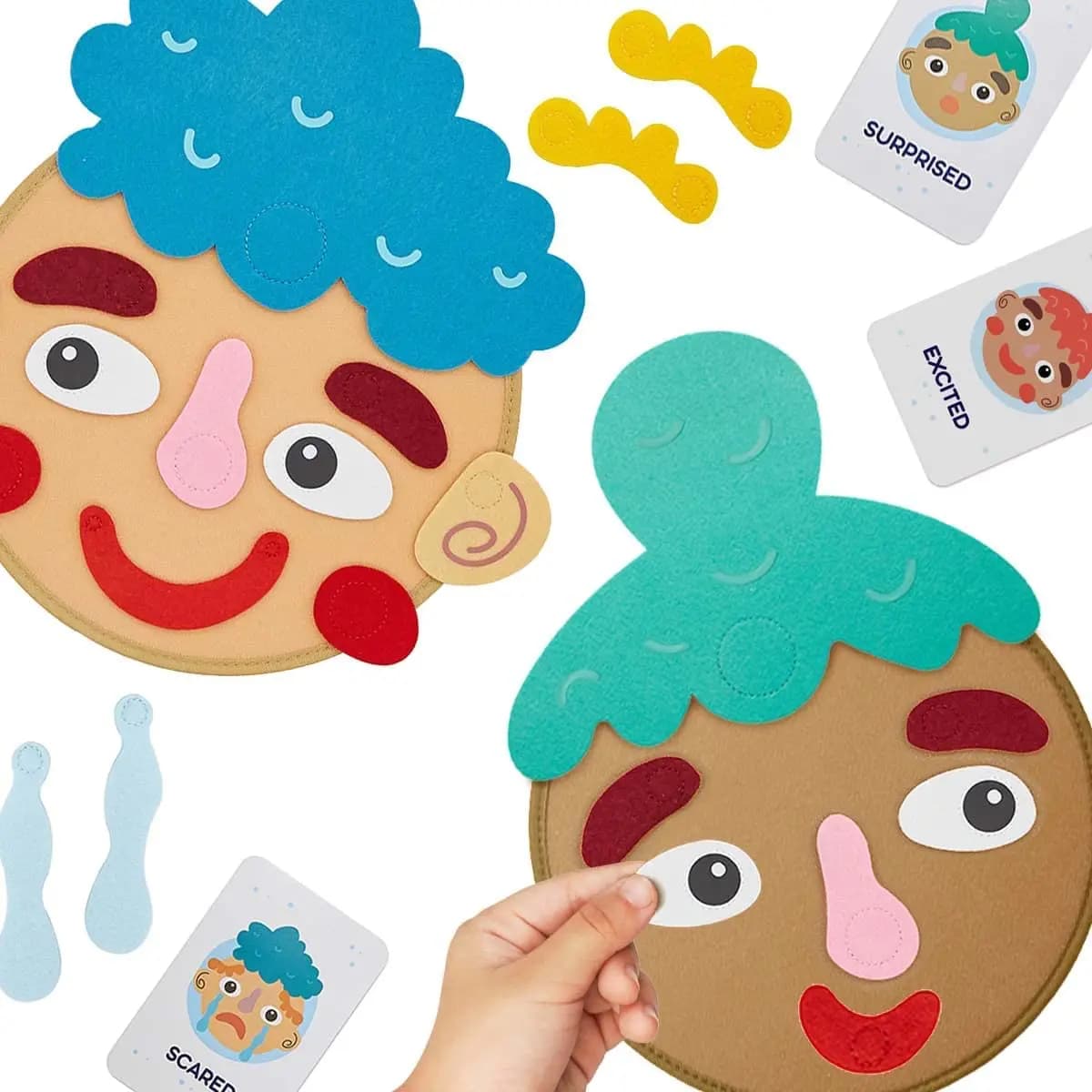 Jouets d'apprentissage émotionnel Social Montessori pour enfants, faire des visages et des organes à