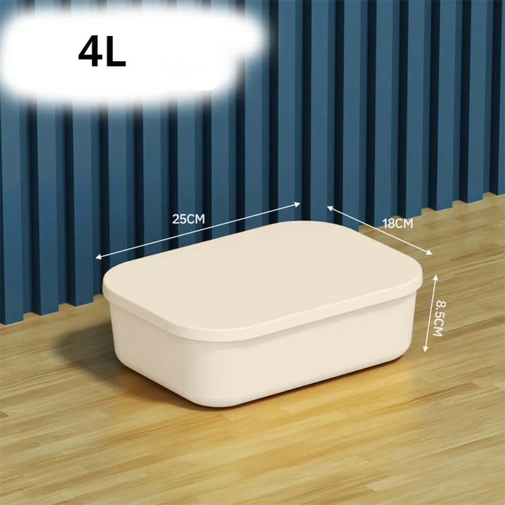Nouvelle boîte de rangement empilable avec couvercle, solide et pratique, organiseur de table, conte
